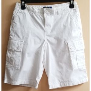 Boy's RL Polo White Cargo Shorts Size 14
